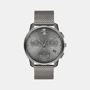 Bold Men Quartz Grey Dial Chronograph Stainless Steel Watch 3600635