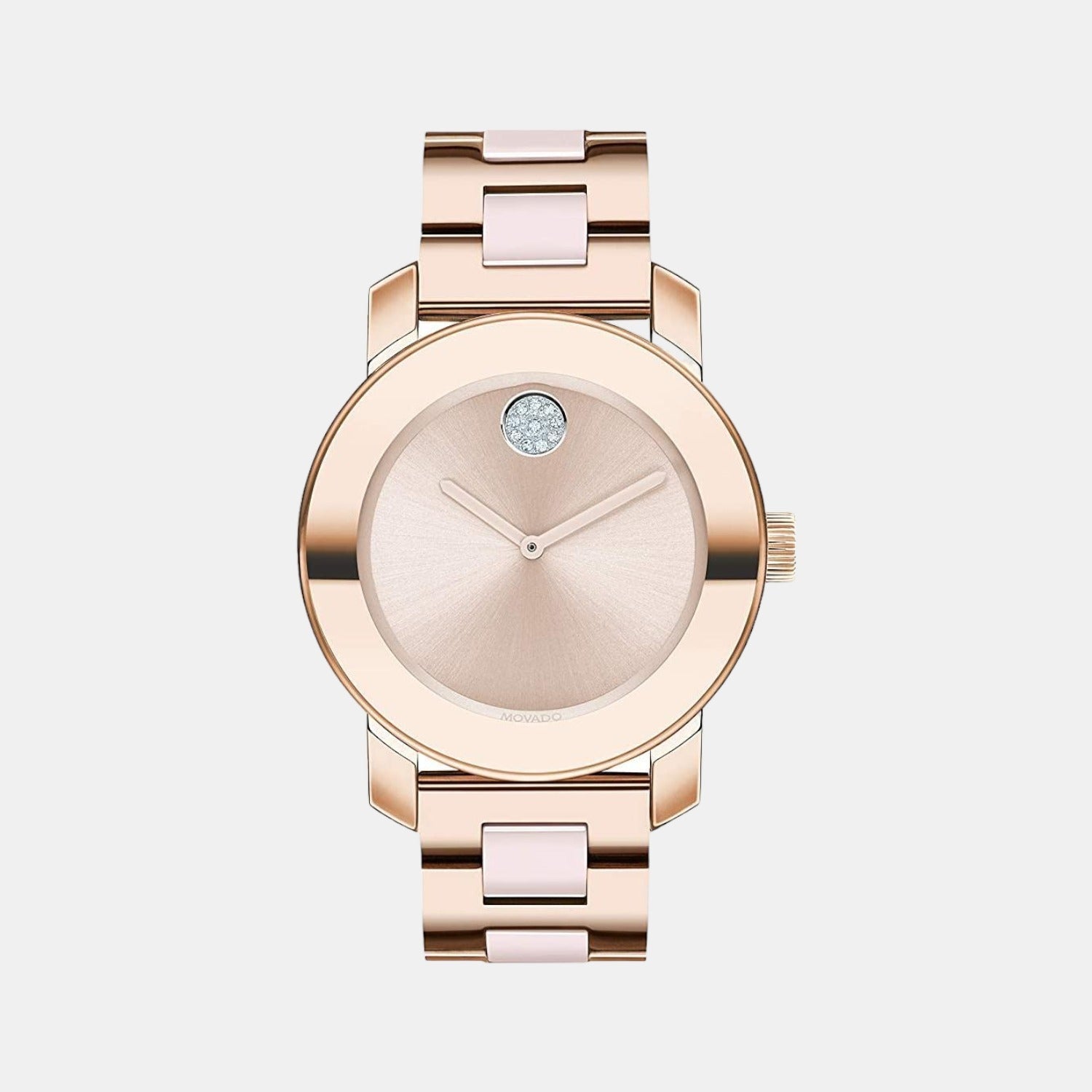Bold Women Quartz Rose Gold Dial Analog Stainless Steel Watch 3600639