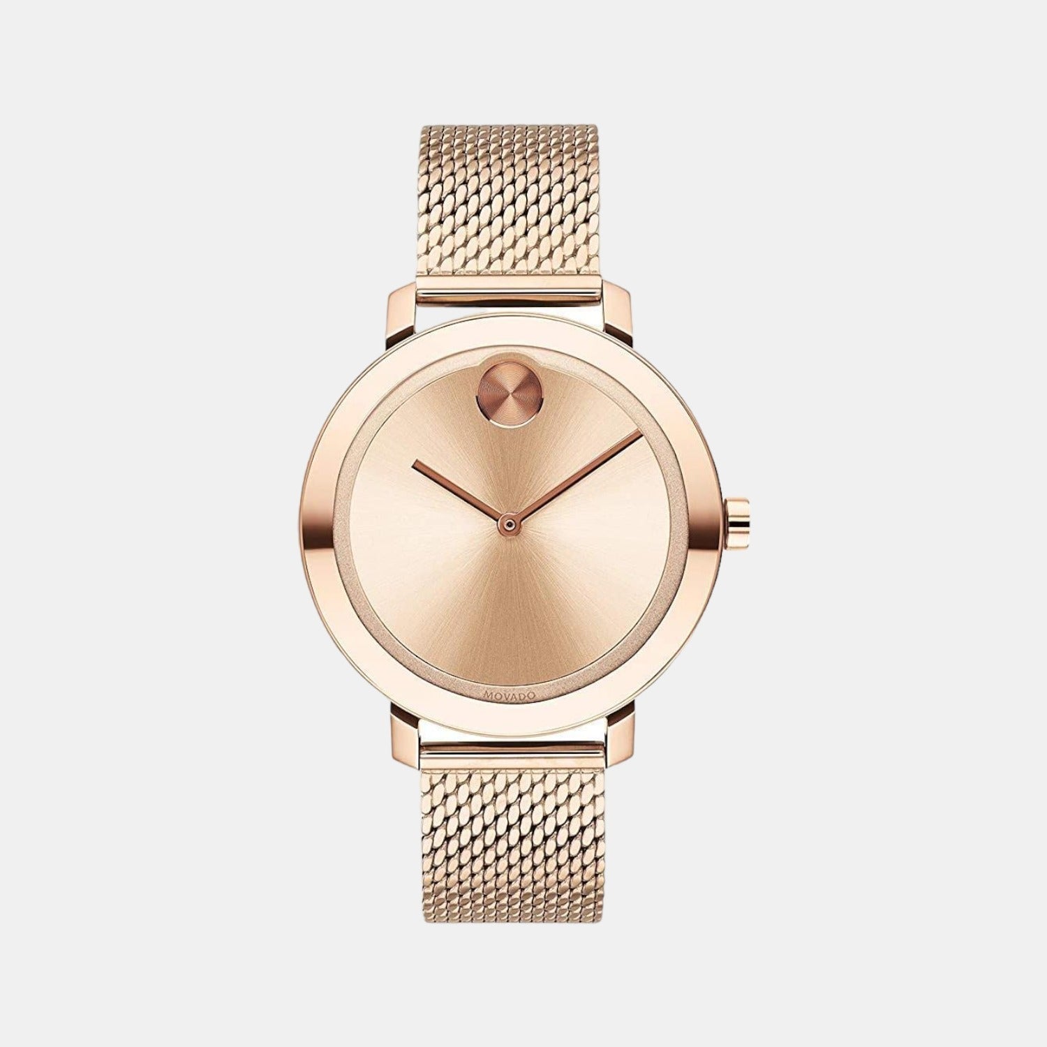 Bold Women Quartz Rose Gold Dial Analog Stainless Steel Watch 3600654