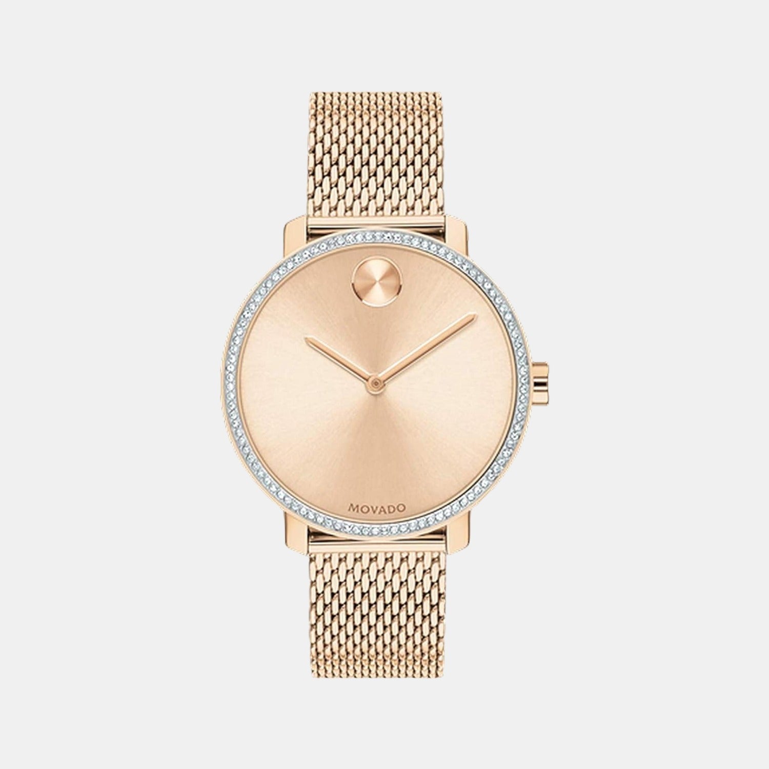 Bold Women Quartz Rose Gold Dial Analog Stainless Steel Watch 3600657