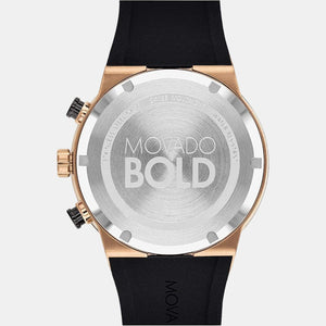 Bold Men Quartz Brown Dial Chronograph Silicone Watch 3600711