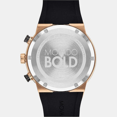 Bold Men Quartz Brown Dial Chronograph Silicone Watch 3600711