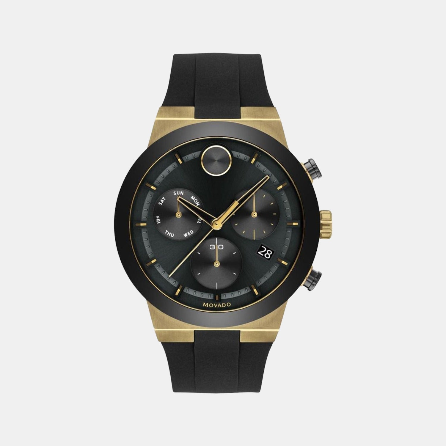 Bold Men Quartz Black Dial Analog Silicone Watch 3600712