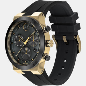 Bold Men Quartz Black Dial Analog Silicone Watch 3600712
