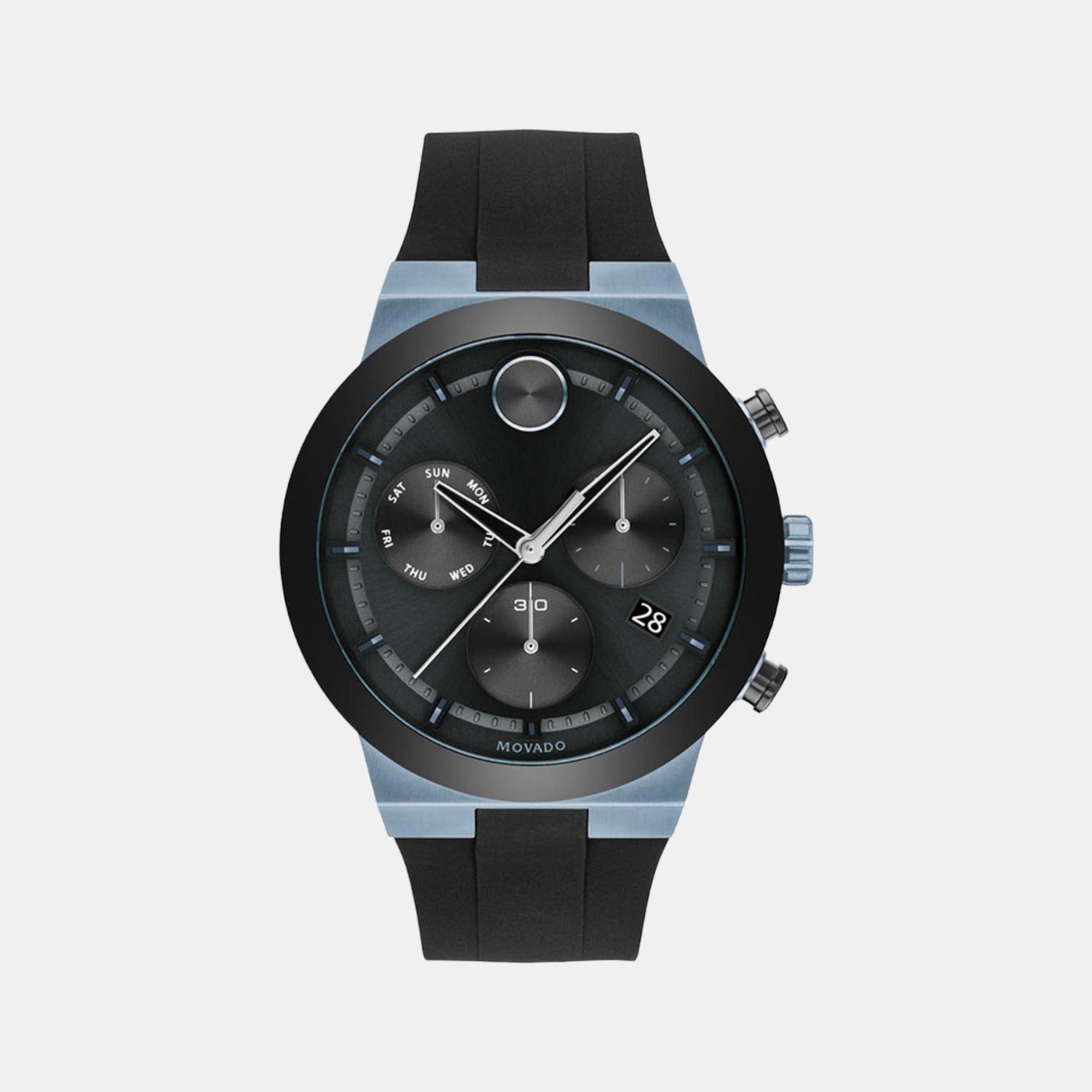 Bold Men Quartz Black Dial Analog Silicone Watch 3600713