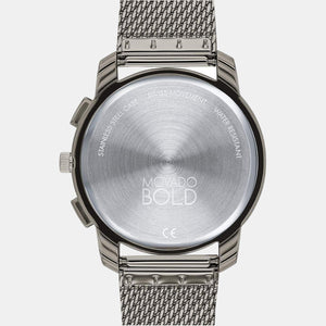 Bold Men Quartz Blue Dial Chronograph Stainless Steel Watch 3600721