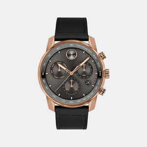 Bold Verso Men Quartz Grey Dial Chronograph Leather Watch 3600739