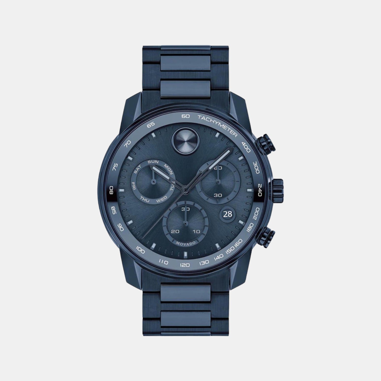 Bold Men Quartz Blue Dial Analog Stainless Steel Watch 3600742