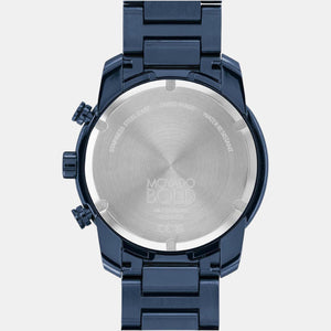 Bold Men Quartz Blue Dial Analog Stainless Steel Watch 3600742