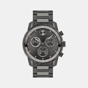 Bold Men Quartz Grey Dial Chronograph Stainless Steel Watch 3600743