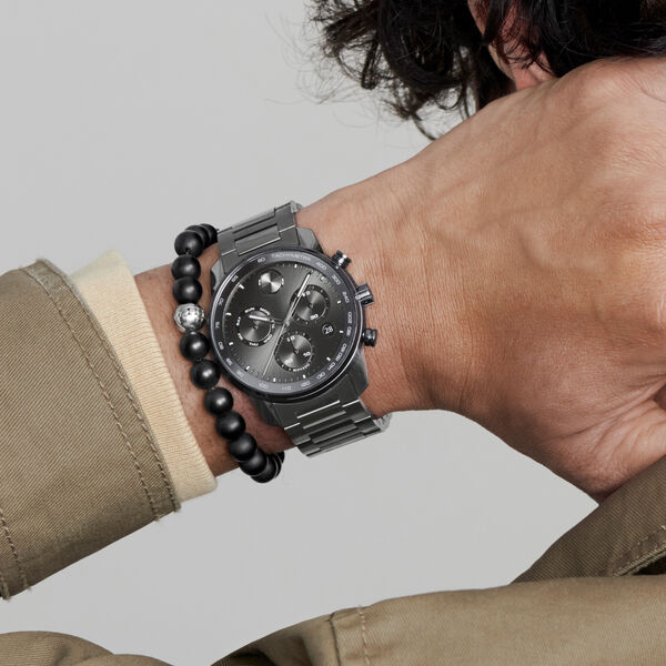 Movado Bold Verso Gunmetal Dial Men 44mm