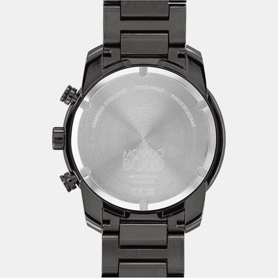 Bold Men Quartz Grey Dial Chronograph Stainless Steel Watch 3600743
