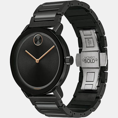 Bold Evolution Men Quartz Black Dial Analog Stainless Steel Watch 3600752