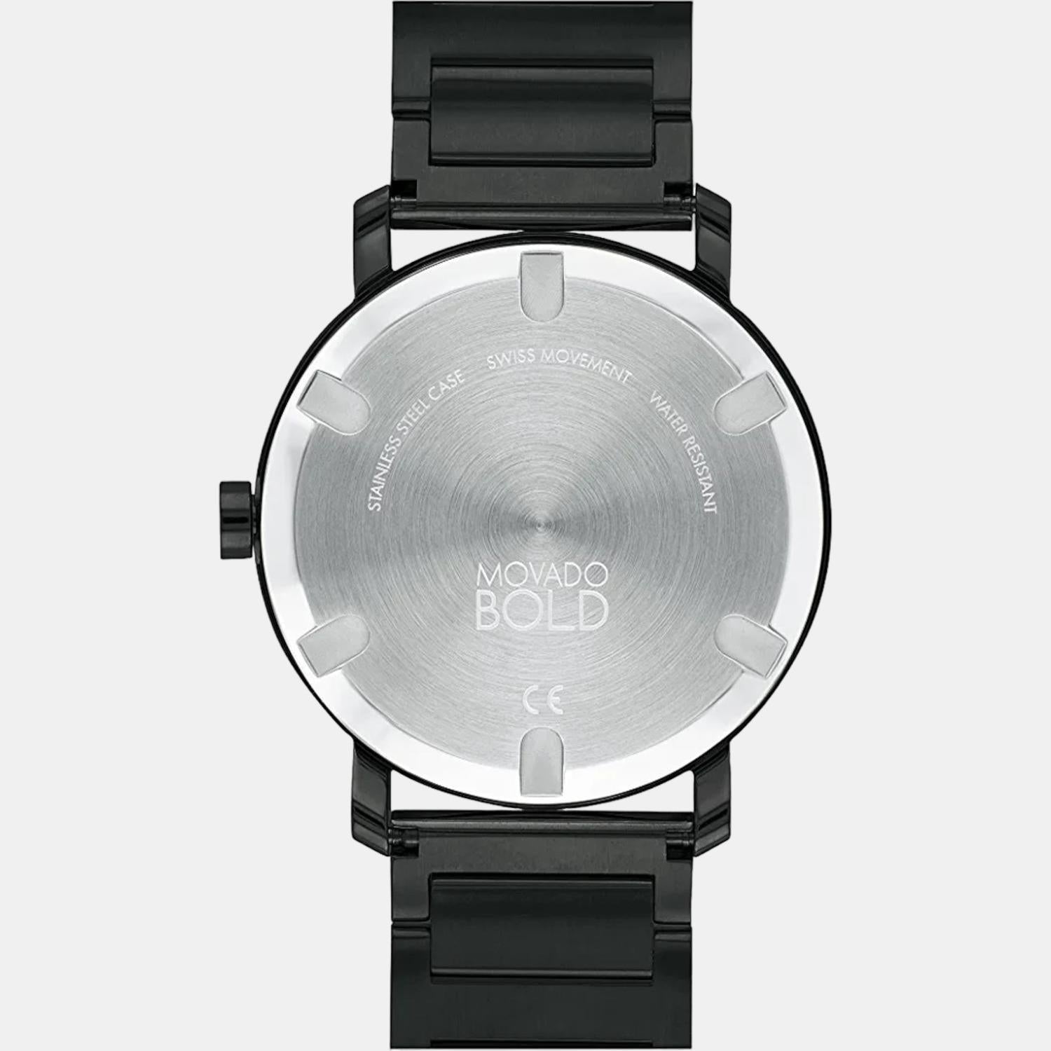 Bold Evolution Men Quartz Black Dial Analog Stainless Steel Watch 3600752