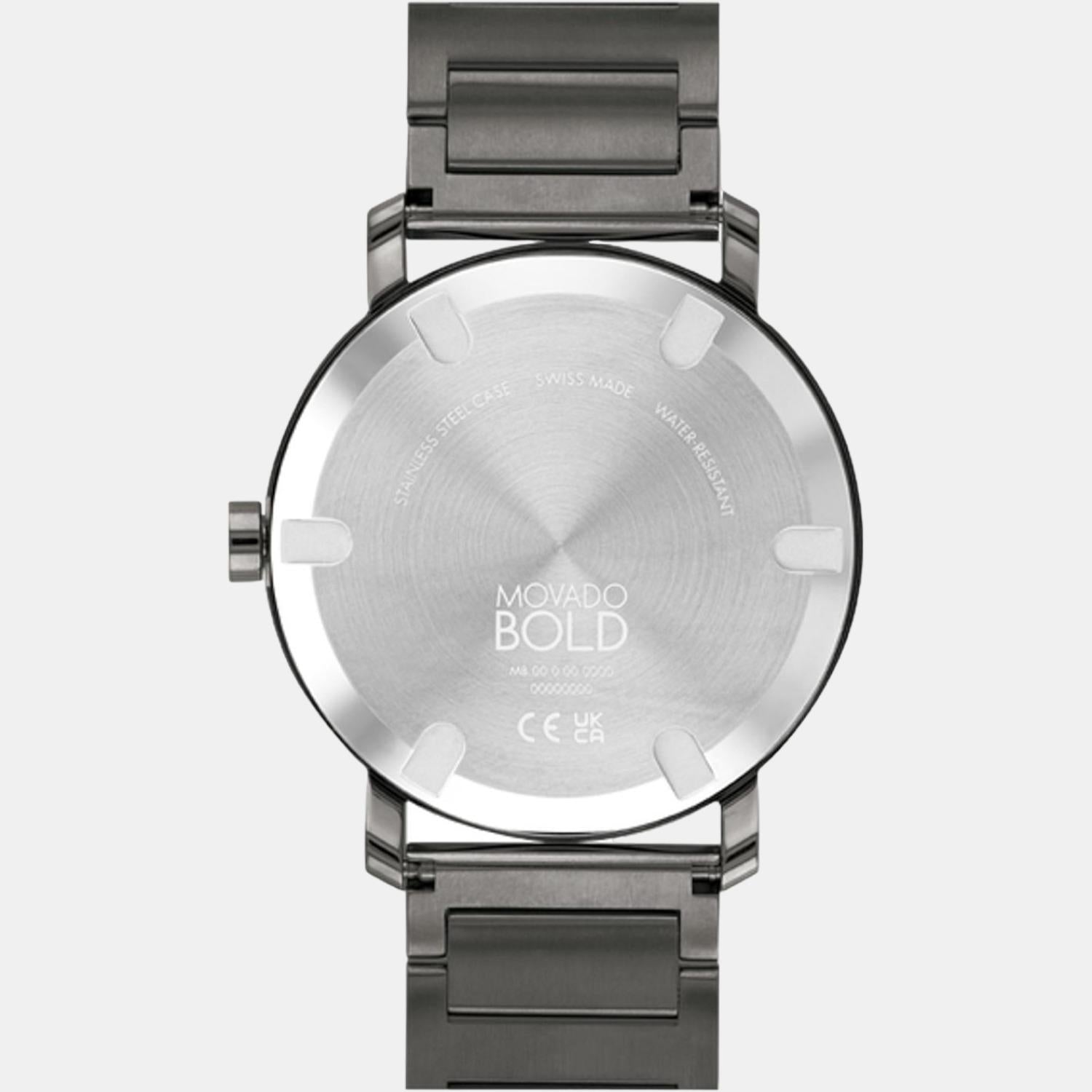Bold Evolution Men Quartz Grey Dial Analog Stainless Steel Watch 3600796