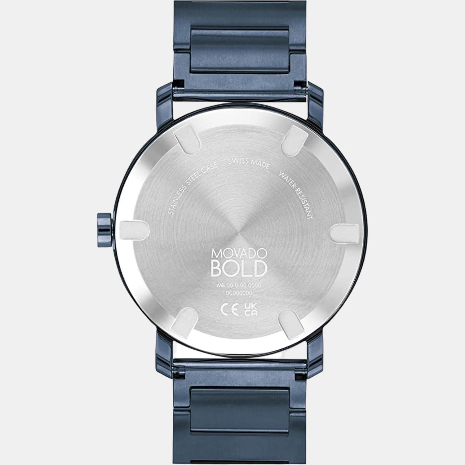 Bold Evolution Men Quartz Blue Dial Analog Stainless Steel Watch 3600797