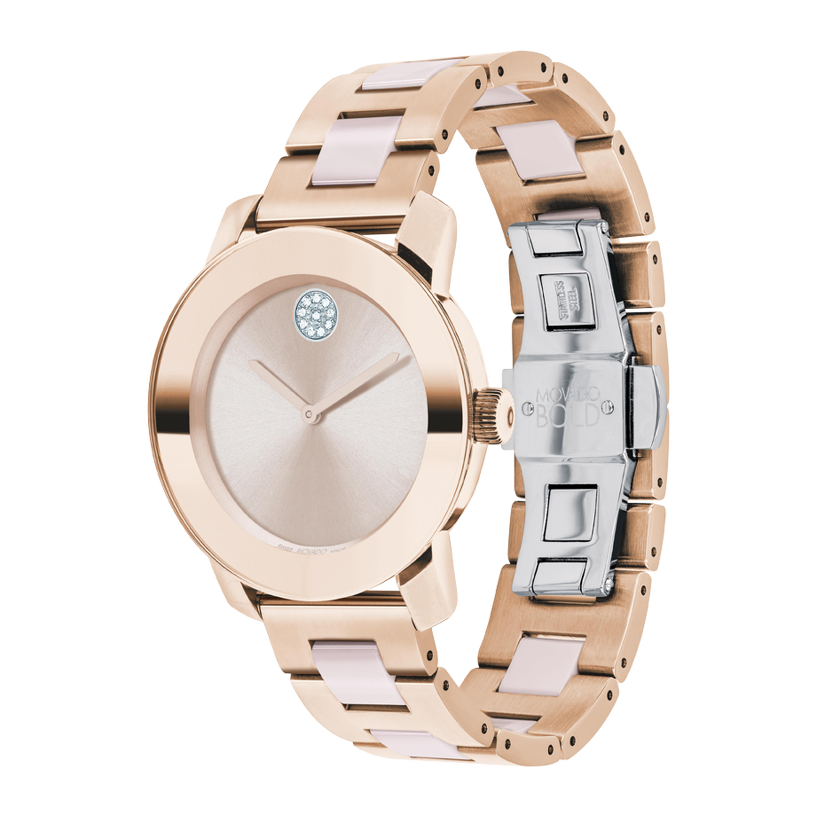 Movado Bold Iconic Metals Rose Gold Dial Women 36.3mm
