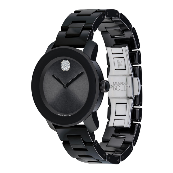 Movado Bold Iconic Metals Black Dial Women 36.3mm