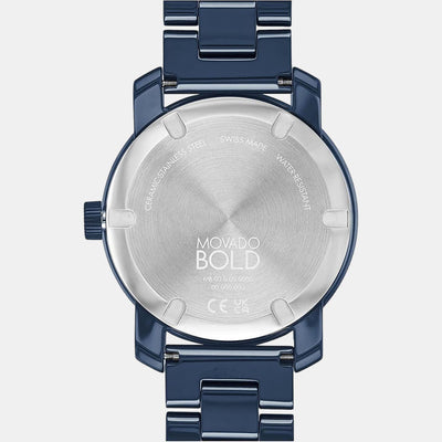Bold Women Quartz Blue Dial Analog Stainless Steel Watch 3600805