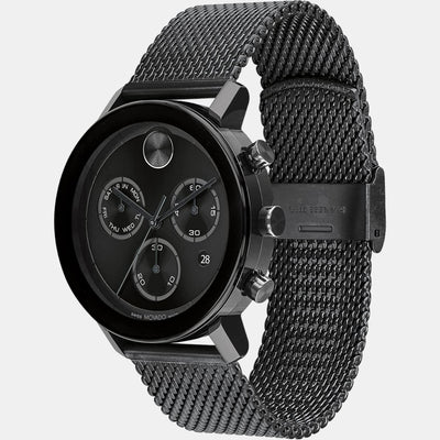 Bold Evolution Men Quartz Black Dial Chronograph Stainless Steel Watch 3600810