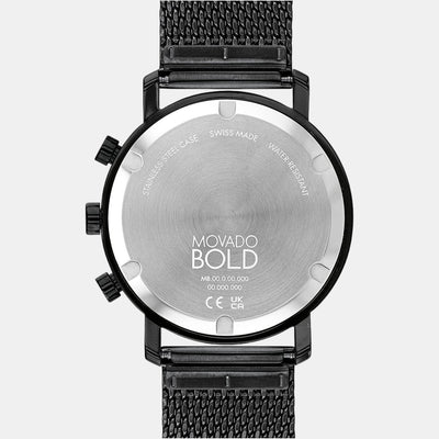 Bold Evolution Men Quartz Black Dial Chronograph Stainless Steel Watch 3600810