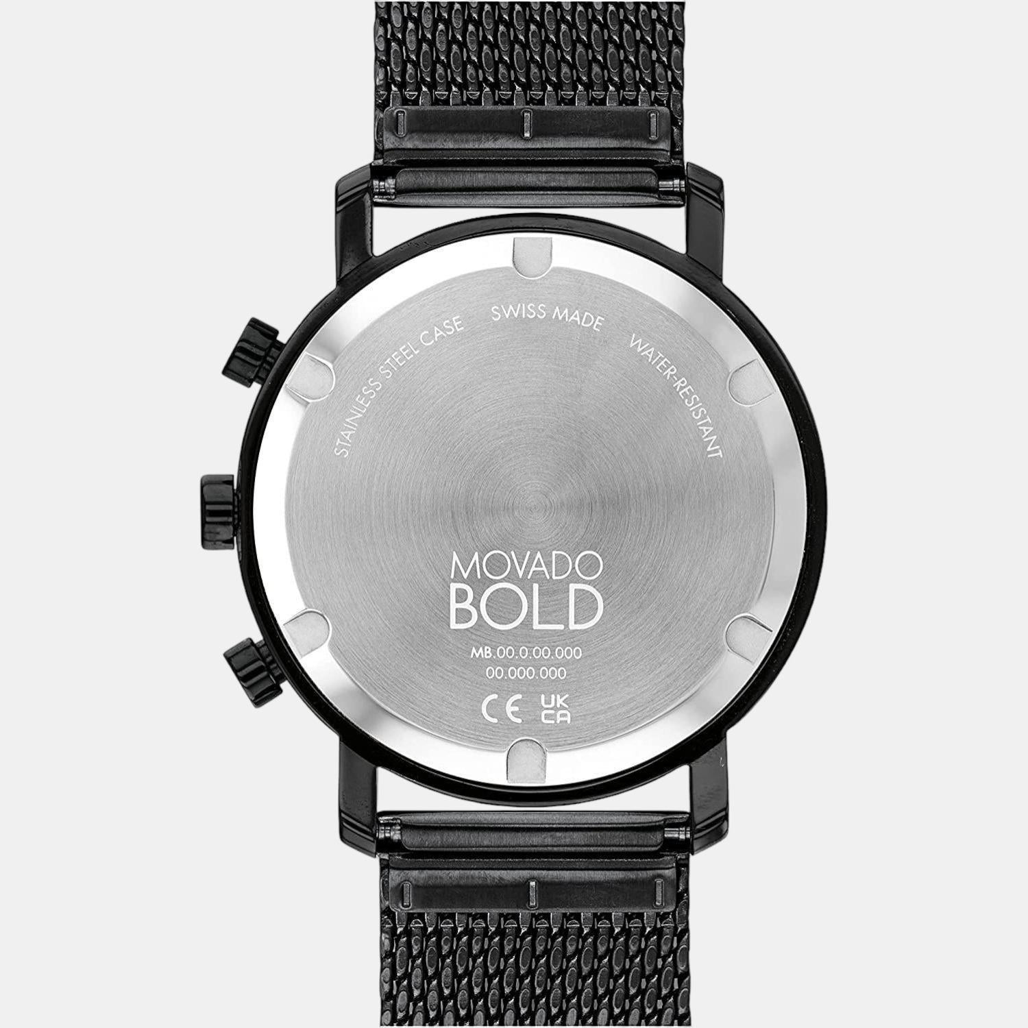 Bold Evolution Men Quartz Black Dial Chronograph Stainless Steel Watch 3600810