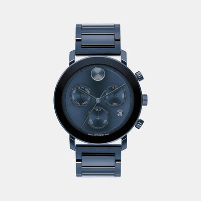 Bold Evolution Men Quartz Blue Dial Chronograph Stainless Steel Watch 3600812