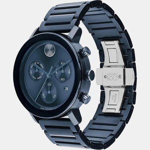 Bold Evolution Men Quartz Blue Dial Chronograph Stainless Steel Watch 3600812