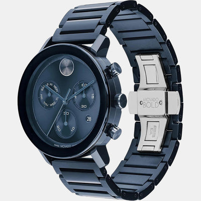 Bold Evolution Men Quartz Blue Dial Chronograph Stainless Steel Watch 3600812