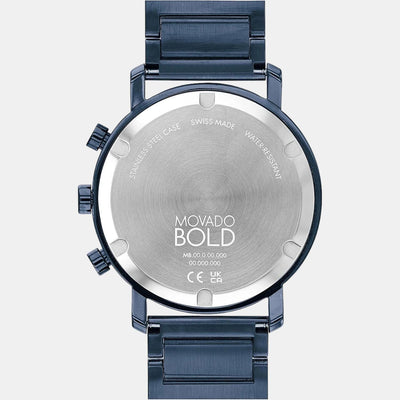 Bold Evolution Men Quartz Blue Dial Chronograph Stainless Steel Watch 3600812