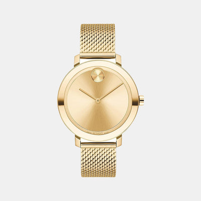 Bold Evolution Women Quartz Gold Dial Analog Stainless Steel Watch 3600814