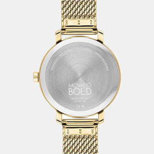 Bold Evolution Women Quartz Gold Dial Analog Stainless Steel Watch 3600814