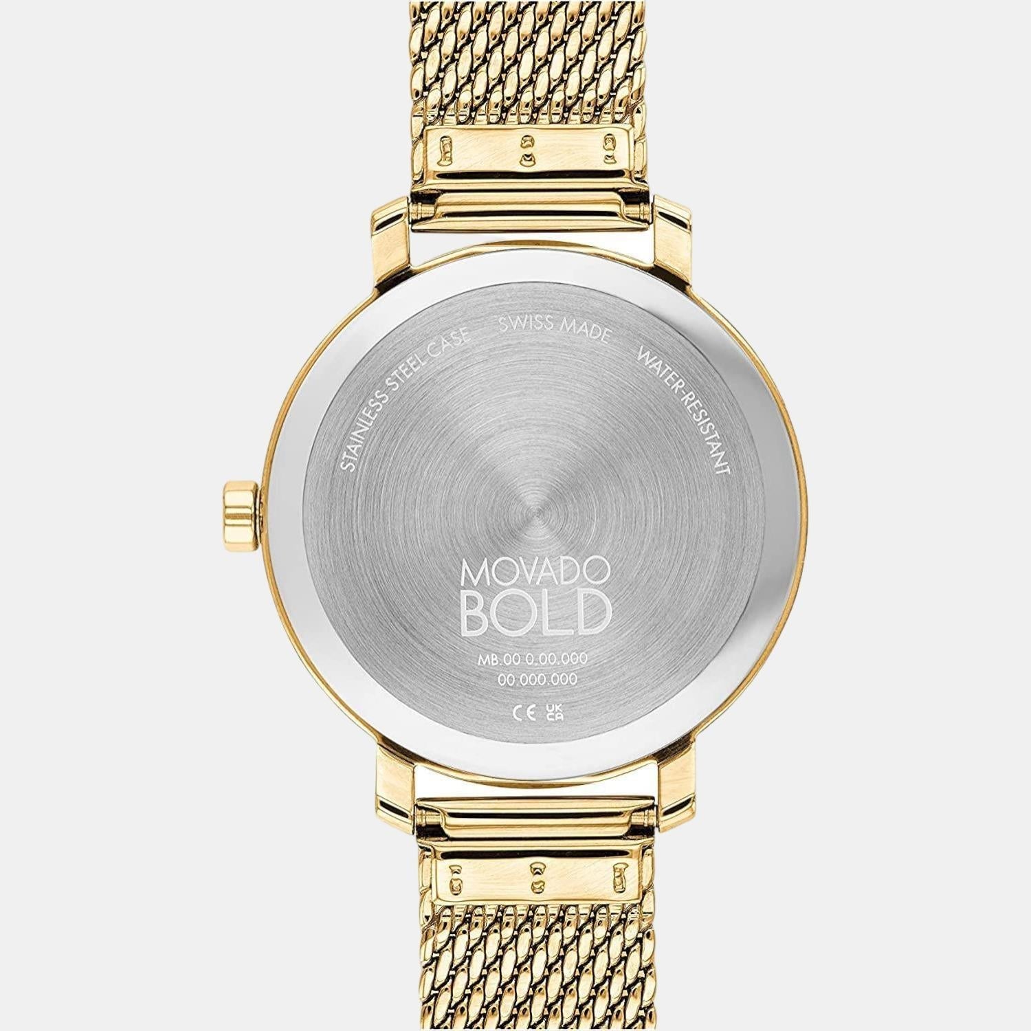 Bold Evolution Women Quartz Gold Dial Analog Stainless Steel Watch 3600814