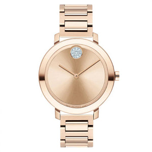 Movado Bold Evolution Rose Gold Dial Women 34mm