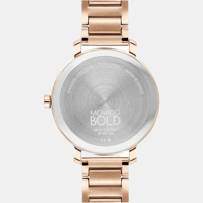 Bold Evolution Women Quartz Rose Gold Dial Analog Stainless Steel Watch 3600824