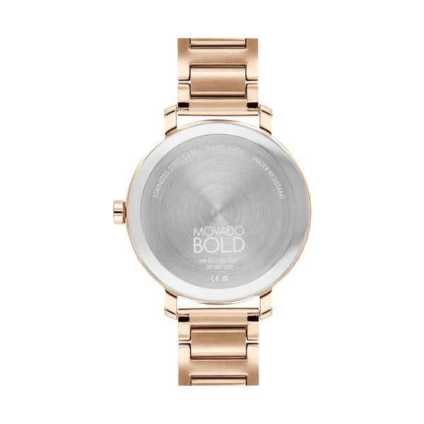 Movado Bold Evolution Rose Gold Dial Women 34mm