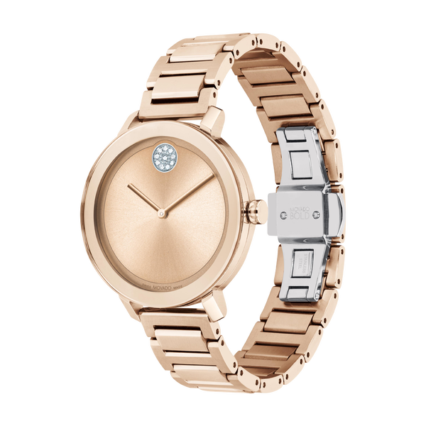 Movado Bold Evolution Rose Gold Dial Women 34mm