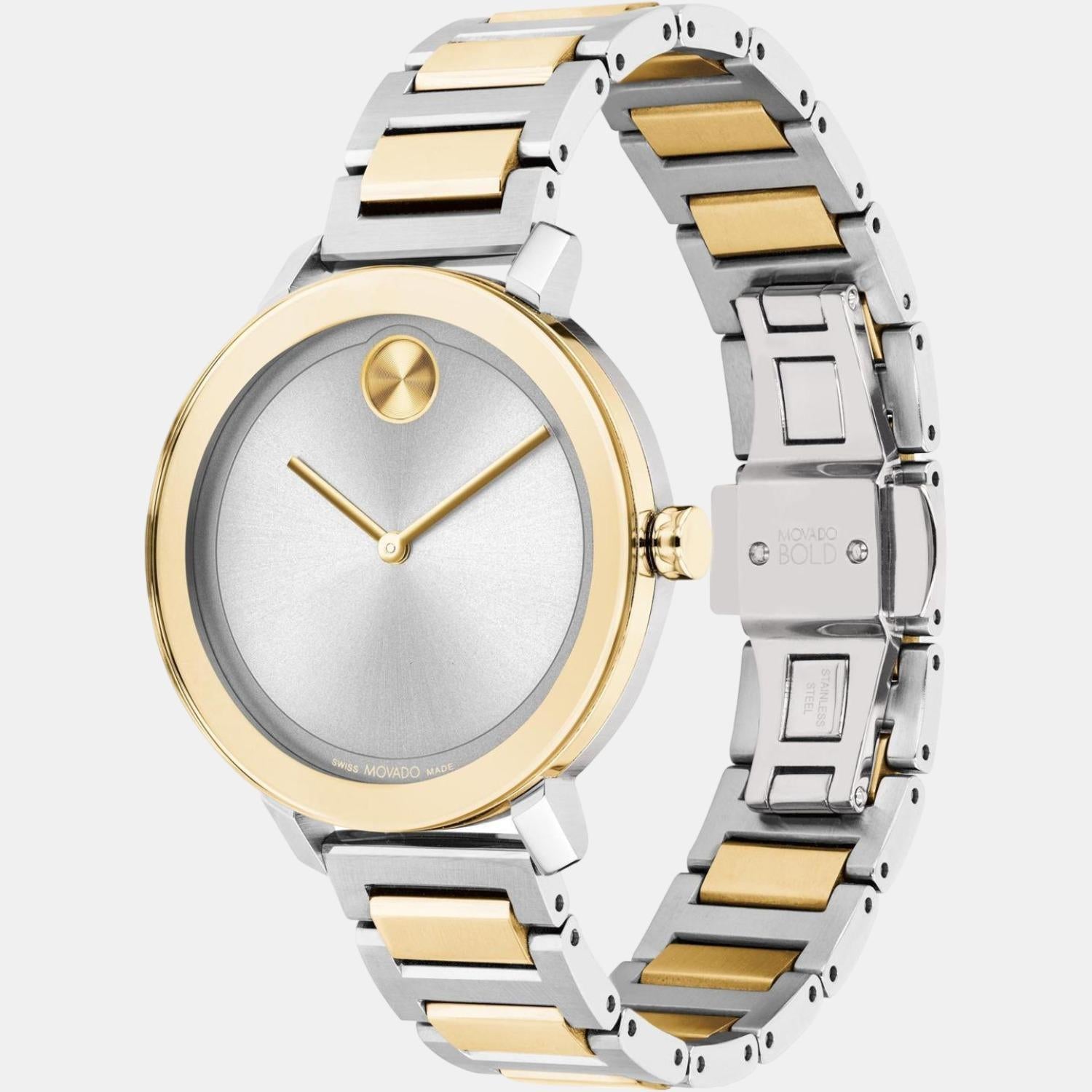Bold Evolution Men Quartz Grey Dial Analog Stainless Steel Watch 3600825