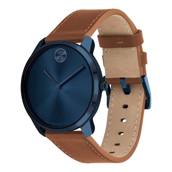 Movado Bold Thin Blue Dial Men 42mm