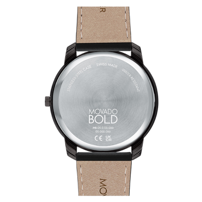 Movado Bold Thin Black Dial Men 42mm