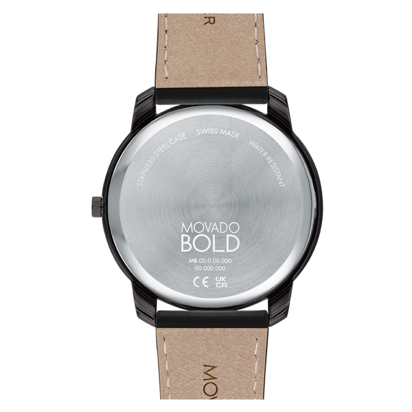 Movado Bold Thin Black Dial Men 42mm