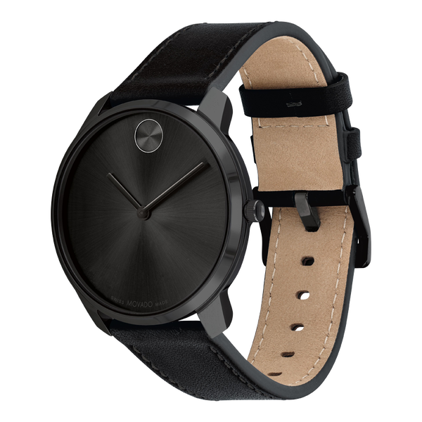 Movado Bold Thin Black Dial Men 42mm