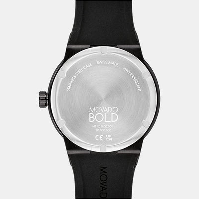 Bold Fusion Men Quartz Black Dial Analog Stainless Steel Watch 3600849