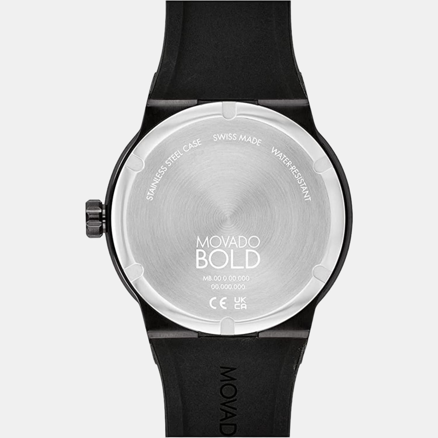 Bold Fusion Men Quartz Black Dial Analog Stainless Steel Watch 3600849