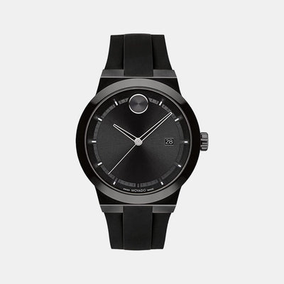 Bold Fusion Men Quartz Black Dial Analog Stainless Steel Watch 3600849