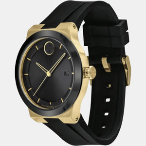 Bold Fusion Men Quartz Black Dial Analog Silicone Watch 3600850