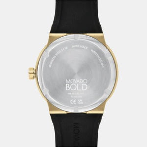Bold Fusion Men Quartz Black Dial Analog Silicone Watch 3600850