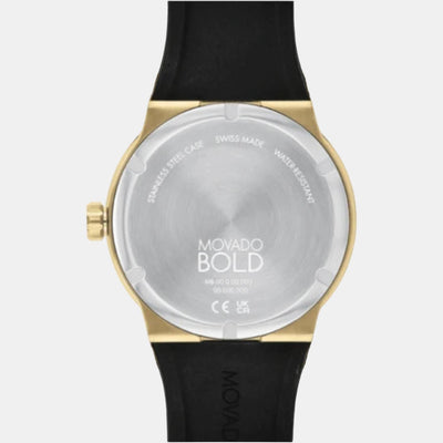 Bold Fusion Men Quartz Black Dial Analog Silicone Watch 3600850
