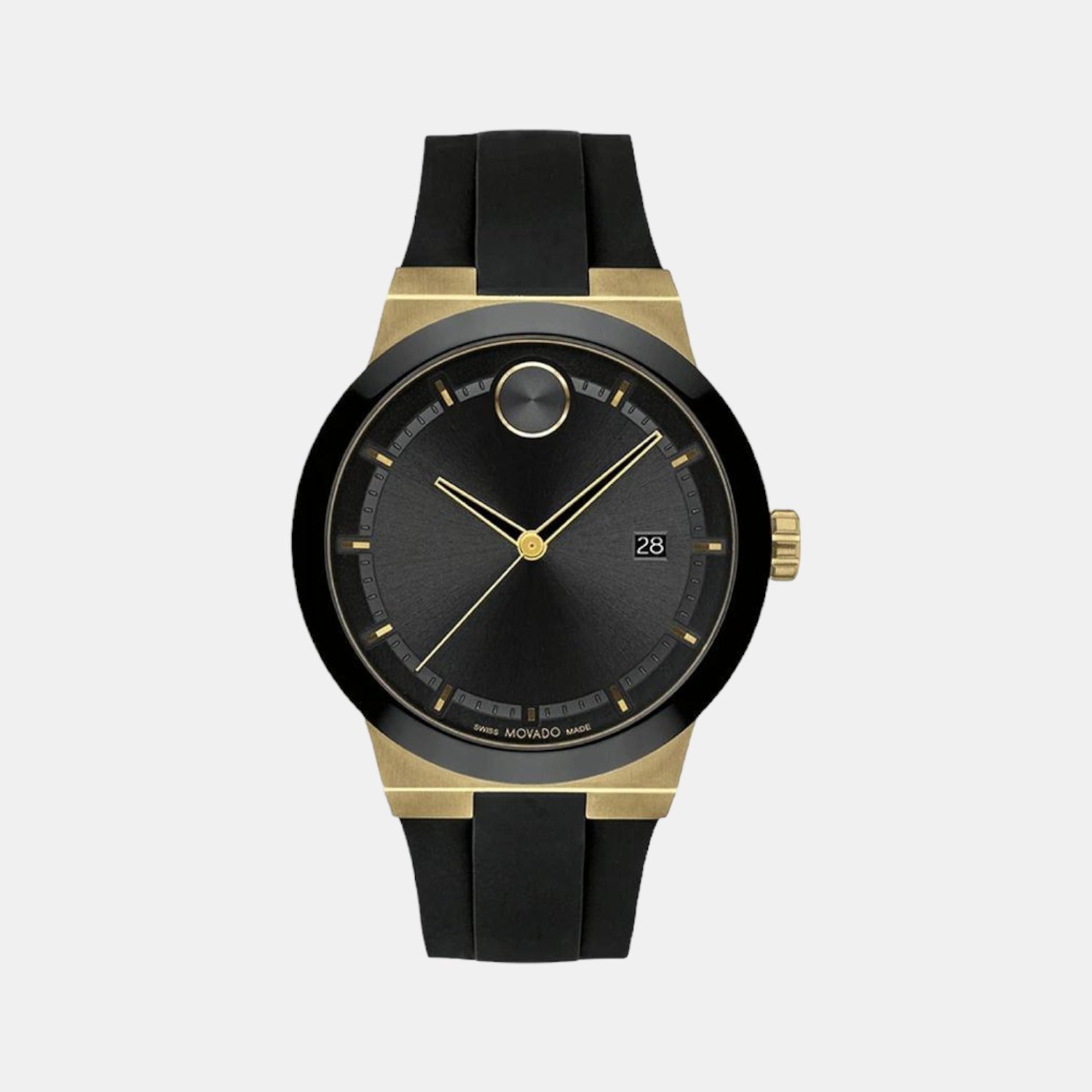 Bold Fusion Men Quartz Black Dial Analog Silicone Watch 3600850