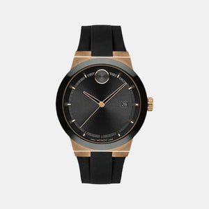 Bold Fusion Men Quartz Black Dial Analog Silicone Watch 3600851